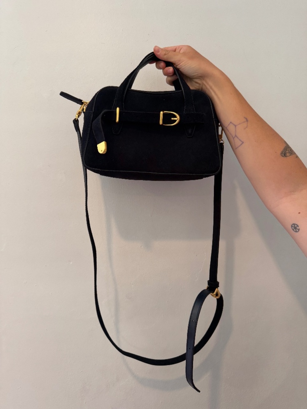 Madewell Mini Suede Belted Satchel Bag